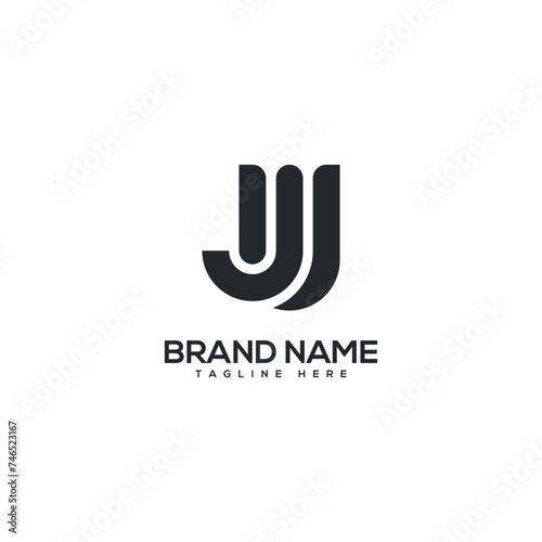 Modern letter UJ JU logo design vector template. Initials monogram icon. © Taslima