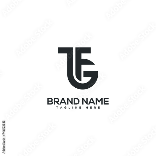 Modern letter TG GT logo design vector template. Initials monogram icon.