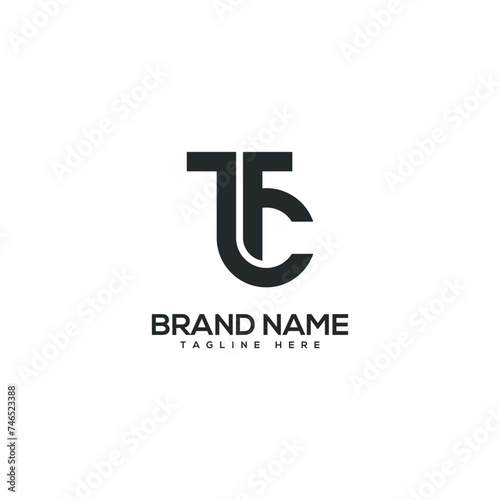 Modern letter TC CT logo design vector template. Initials monogram icon.