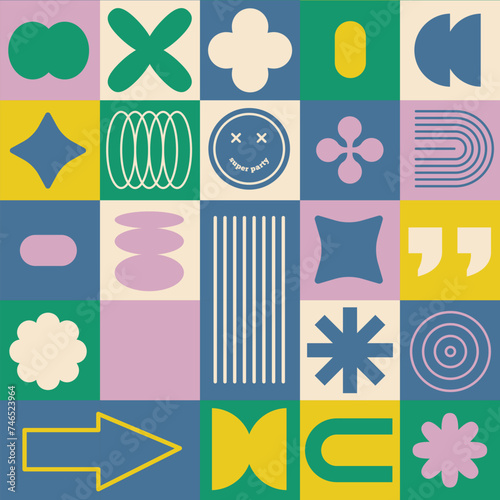 Abstract Geometric Shapes Pattern