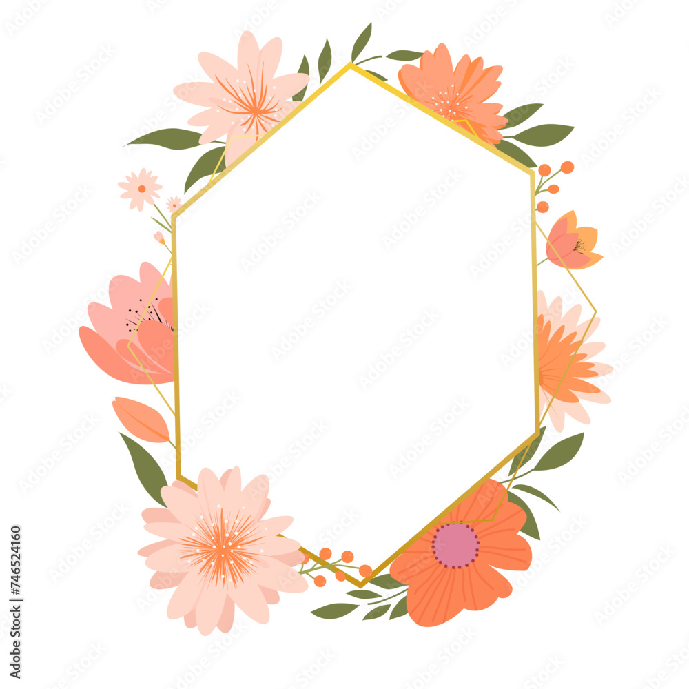 Frame of fantastic flowers. Vector floral frame for greeting cards, invitations, etc. Frame of fantastic flowers. Vector floral frame for greeting cards, invitations, etc.