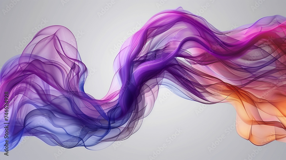 Pink, blue and orange smoke, scroll or wave motif on white or transparent background, symbol of lightness and freedom of movement, undulating pattern with vibrant dancing flame colors Pink, blue and orange smoke, scroll or wave motif on white or transparent background, symbol of lightness and freedom of movement, undulating pattern with vibrant dancing flame colors