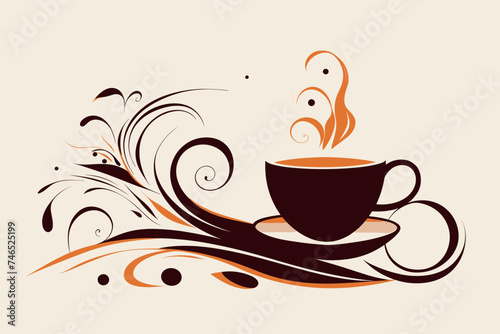 coffee illustration isolated on white background