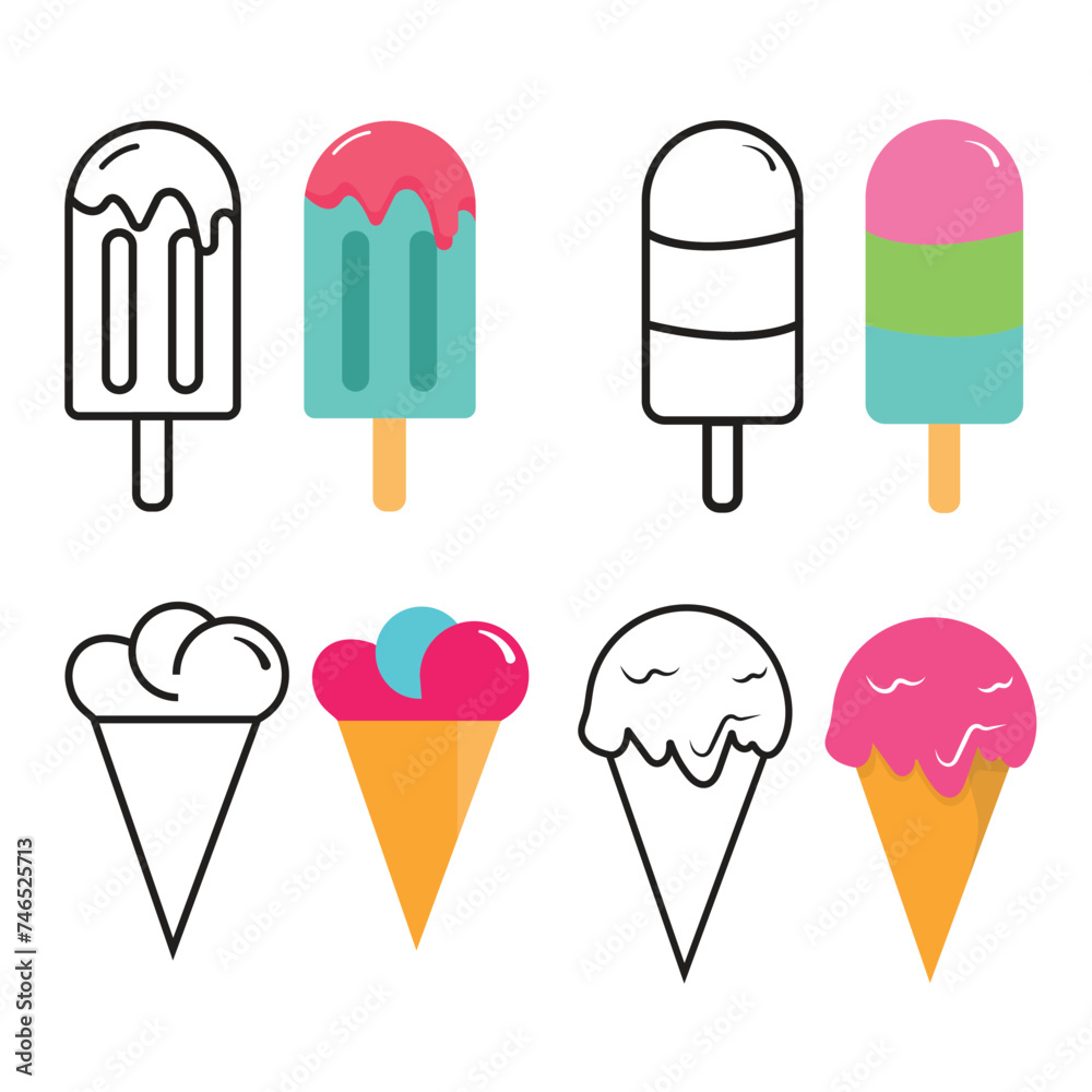 Ice Cream vector design Illustrator Free Vector Ice Cream vector design Illustrator Free Vector