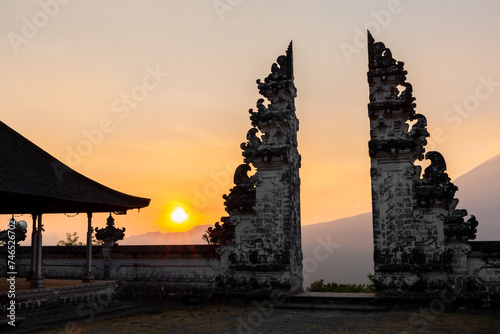 The Lempuyang Temple Bali Gates of Heaven During Sunset