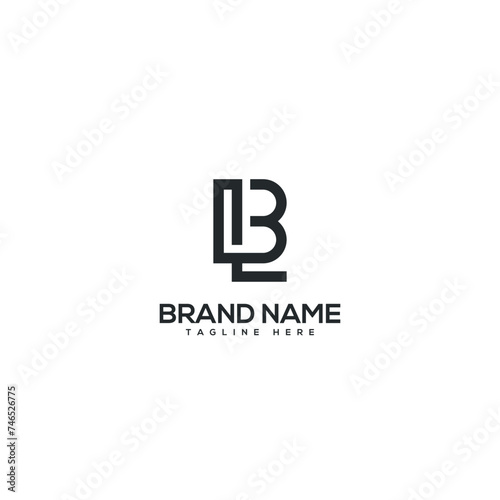 Alphabet BL LB letter logo design vector template. Initials monogram icon.