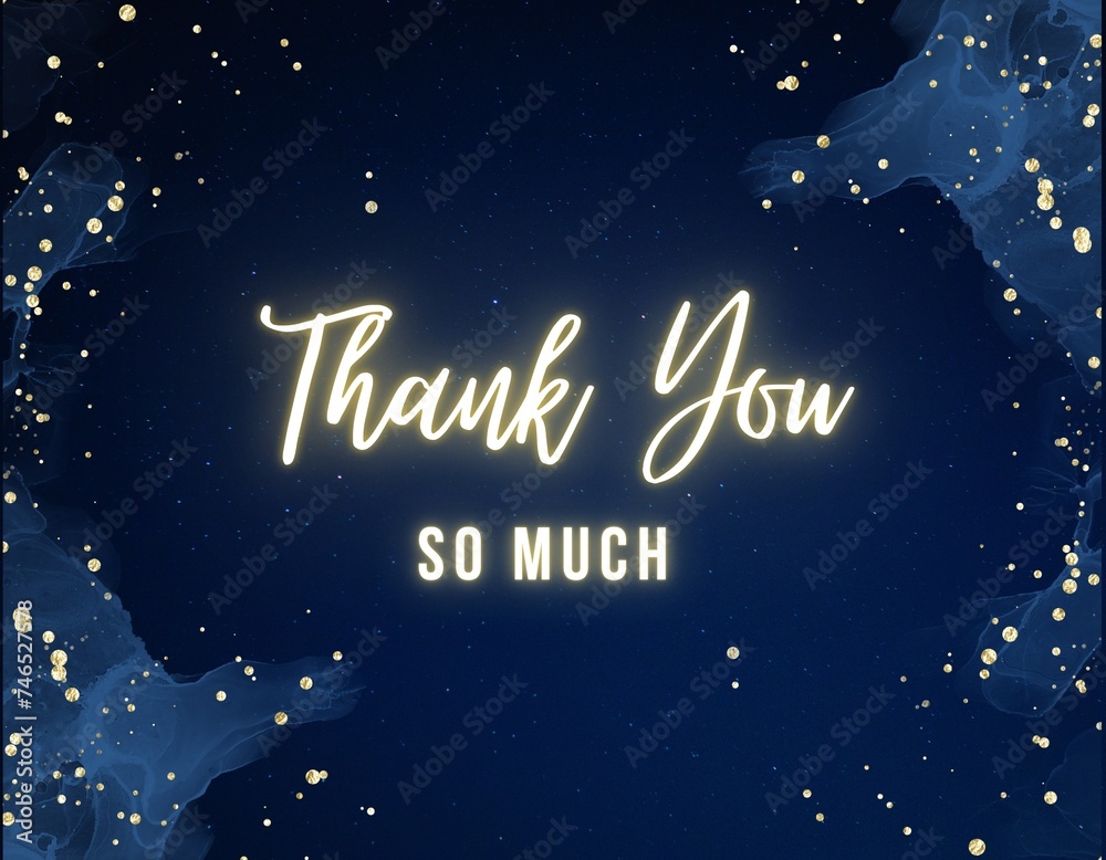 Thank You So Much Message Note Banner 
