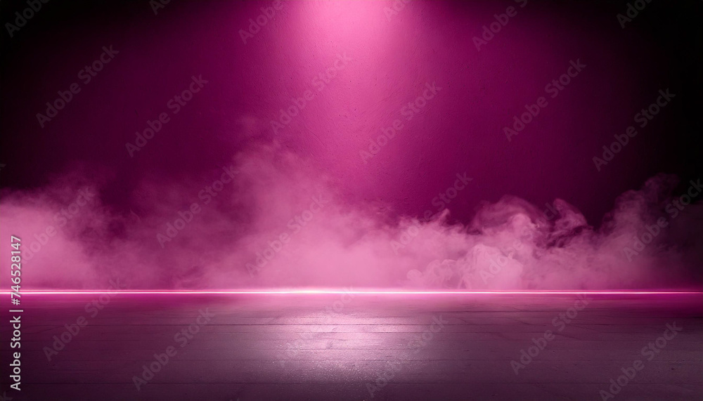 Dark street, asphalt abstract pink background, empty dark scene, neon light, spotlights The concrete floor and studio room with smoke float up the interior texture for display products, Night view Dark street, asphalt abstract pink background, empty dark scene, neon light, spotlights The concrete floor and studio room with smoke float up the interior texture for display products, Night view