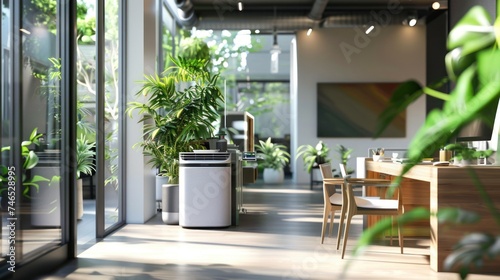 a plant thriving in a wooden pot, creating a vertical gardening background, offering an ideal interior design backdrop with a touch of natural elegance.