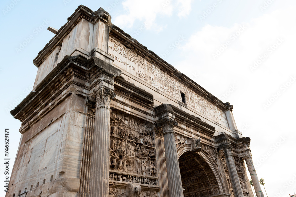 detail of the Arch of Septimius Severus, Rome detail of the Arch of Septimius Severus, Rome