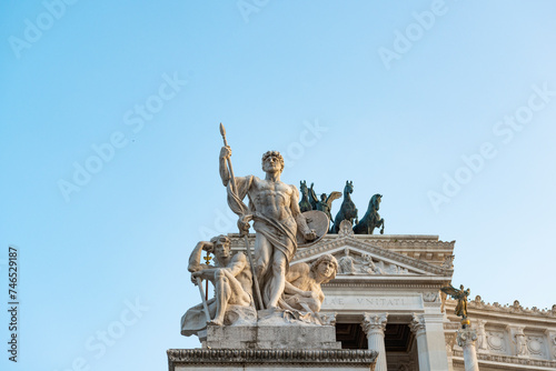detail of the Altare della Patria in Rome, Italy;