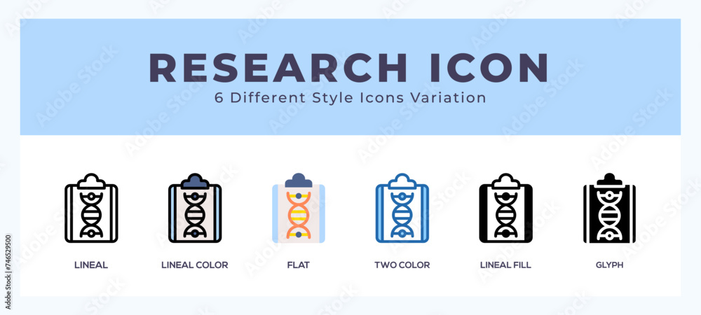 Research icons set of simple vector illustration. Research icons set of simple vector illustration.