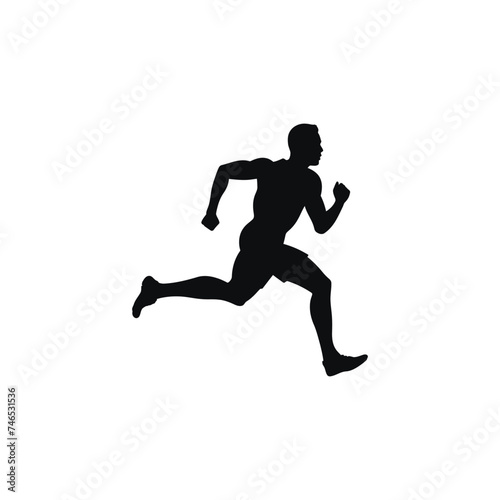 Sprinting Runner vector silhouette © Md RAHAT