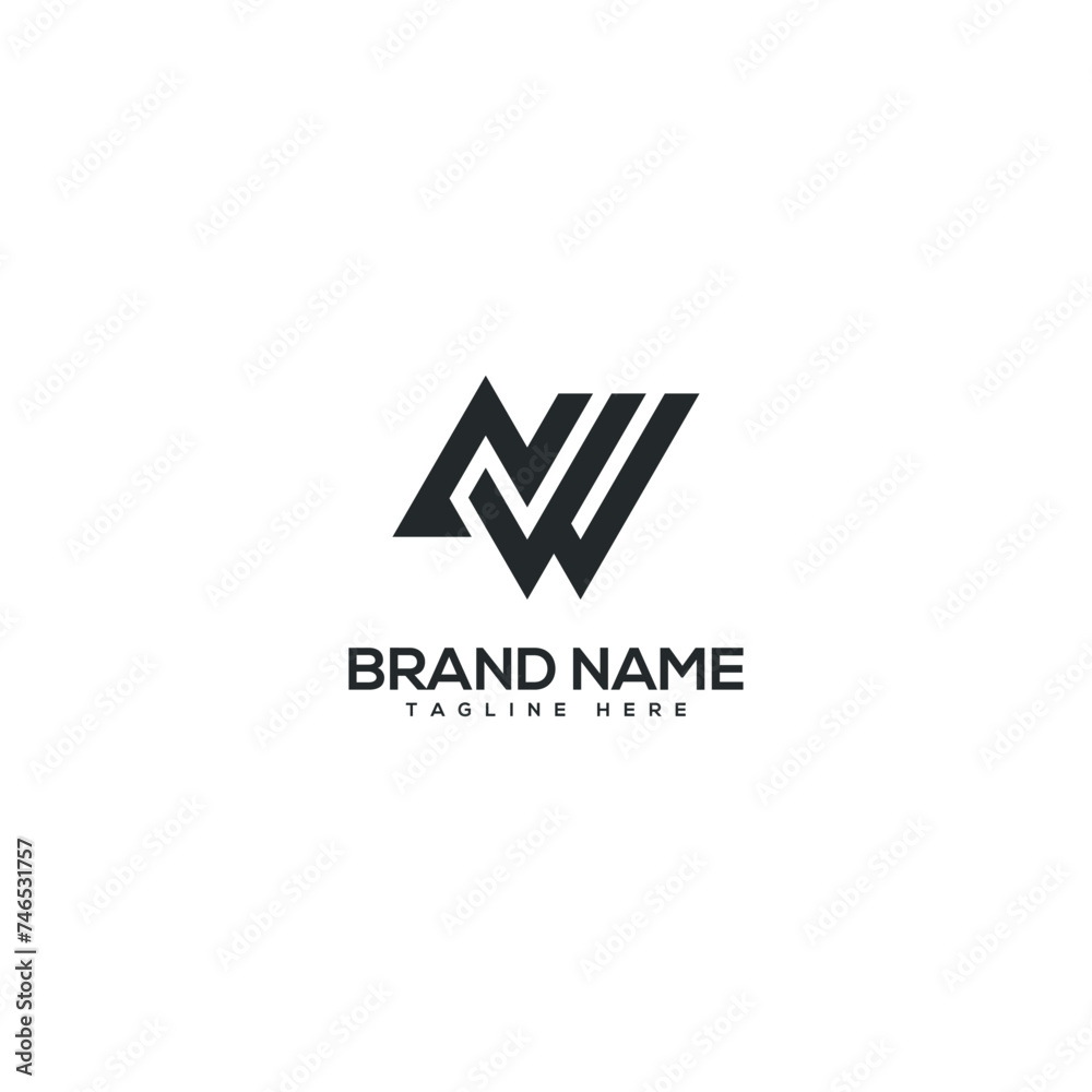 Alphabet NW WN letter logo design vector elements. Initials monogram icon. Alphabet NW WN letter logo design vector elements. Initials monogram icon.