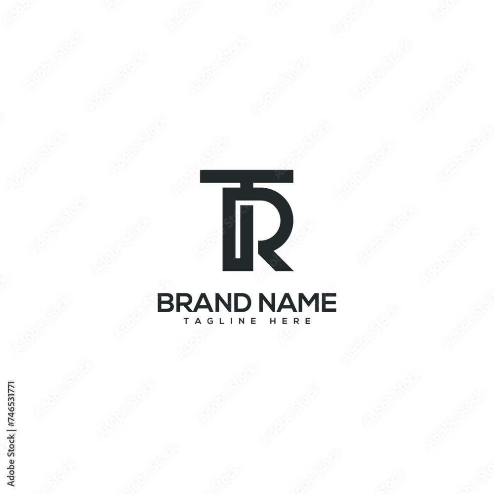 Alphabet RT TR letter logo design vector elements. Initials monogram icon. Alphabet RT TR letter logo design vector elements. Initials monogram icon.