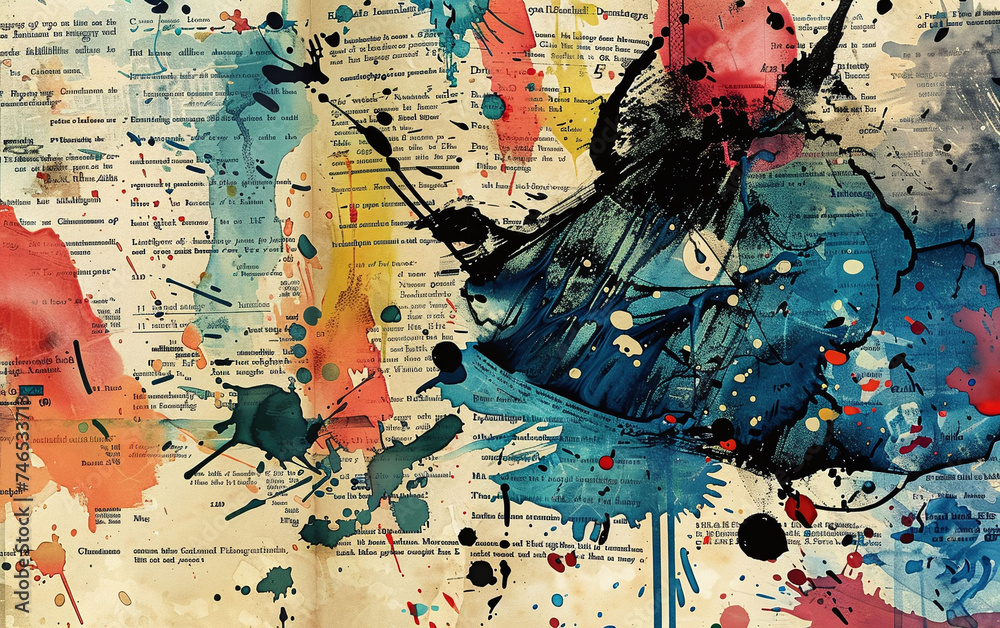 Fototapeta premium Abstract Literary Symphony