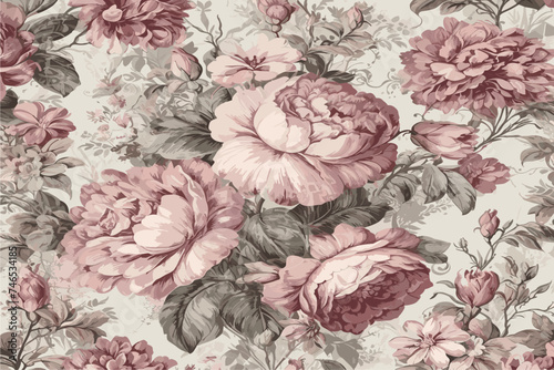 Beautiful floral seamless pattern. Bright illustration, can be used for creating card, invitation card for wedding,wallpaper and textile.