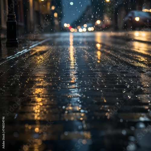 city street light at night