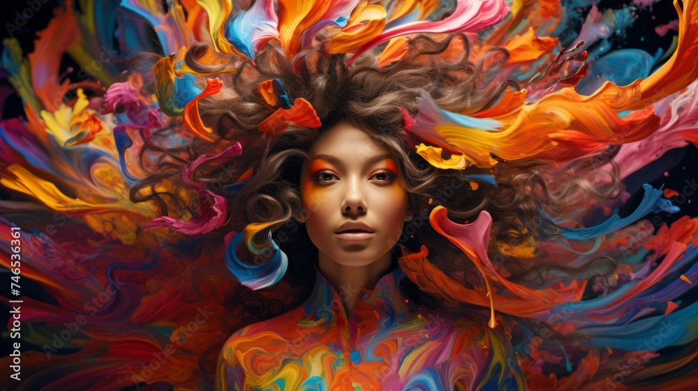 Artist's creativity showcased in energetic hues