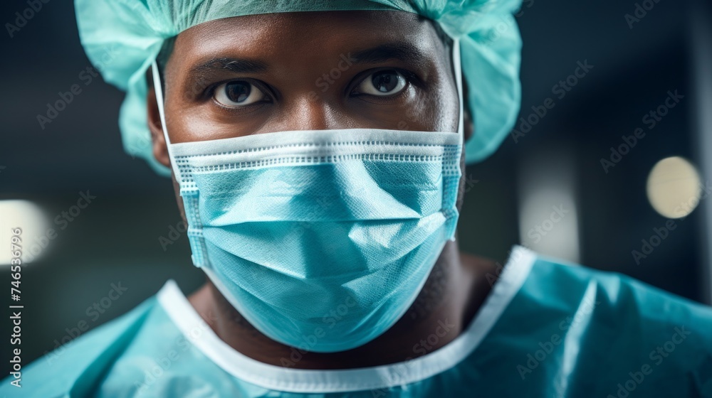 Surgeon's focused eyes steady hands clinical radiance Surgeon's focused eyes steady hands clinical radiance