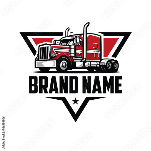 Truck logo vector, ready made logo template isolated. Best for trucking and freight related industry
