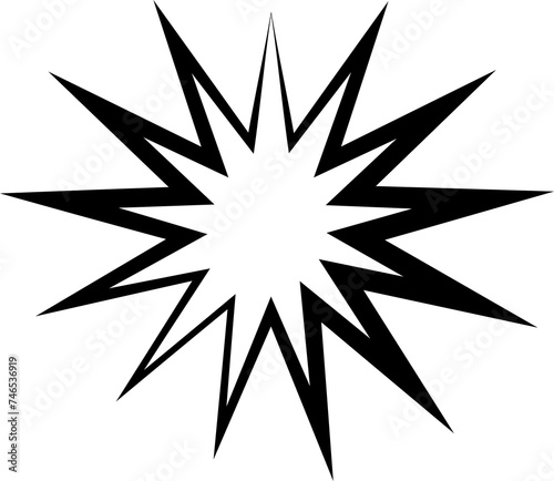 Stars icon collection. Geometric shape