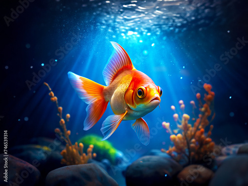 Goldfish in an aquarium