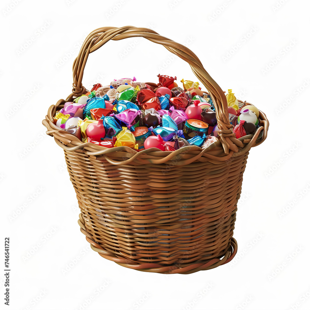 Candy in basket Candy in basket