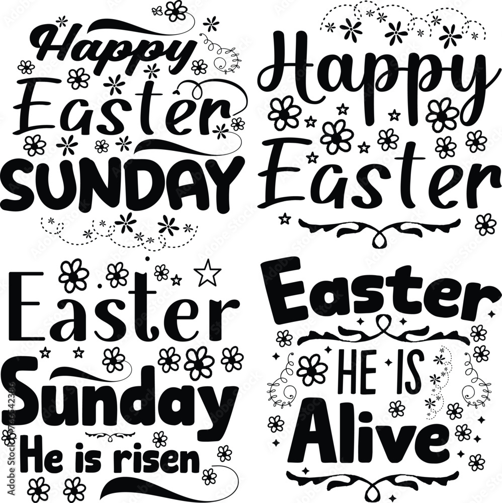 Happy Easter Bundle design, Christian Easter Bundle, Easter Bunny, Retro Easter Cut Files Cricut, Good for Happy Easter tshirt design