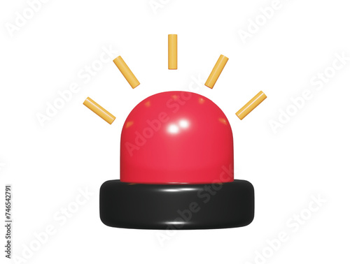 Sirens icon 3d render illustration
