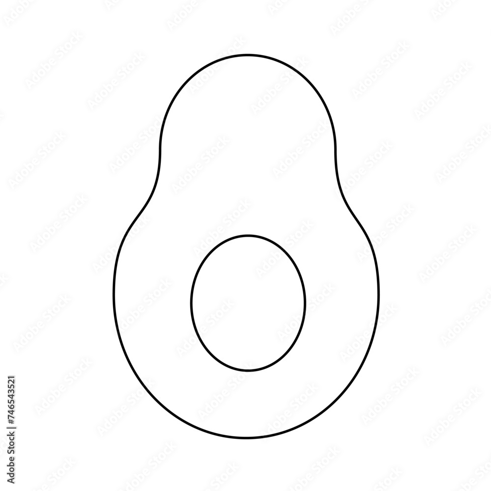 outline of avocado