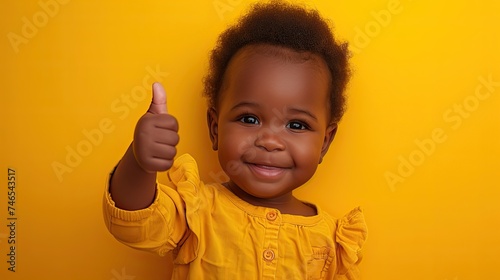 Toddler Giving Thumbs Up: Positive Encouragement