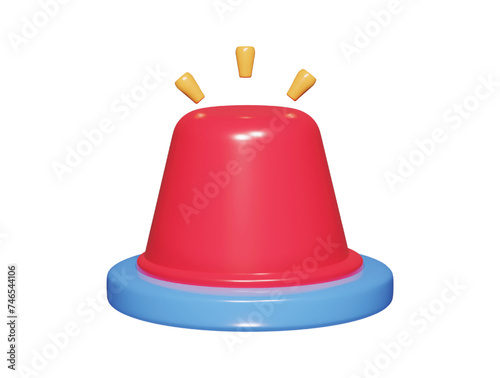 Sirens icon 3d render illustration