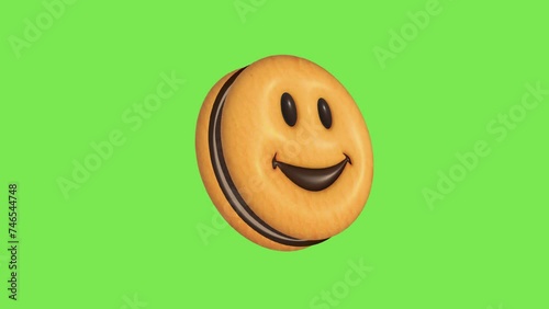 3d smiley face biscuit