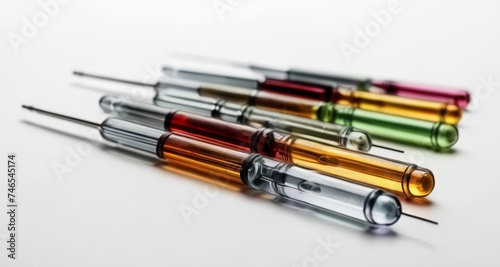  Vials of colorful liquid, ready for scientific analysis