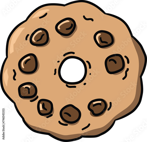 A Biscuit or Cookie Vector, 2d Illustration.