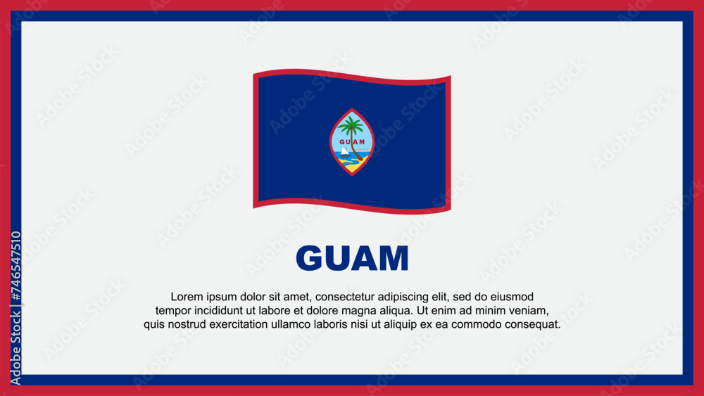 Guam Flag Abstract Background Design Template. Guam Independence Day Banner Social Media Vector Illustration. Guam Banner Guam Flag Abstract Background Design Template. Guam Independence Day Banner Social Media Vector Illustration. Guam Banner