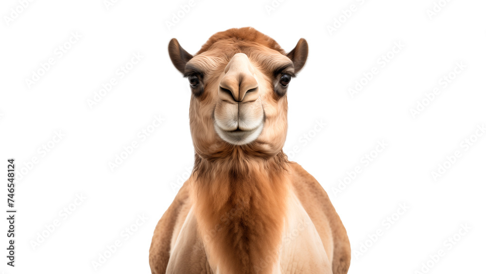 Fototapeta premium Isolated camel animal cut out. Camel animal on transparent background