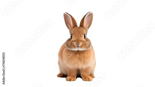 Rabbit animal cut out. Isolated bunny animal on transparent background © yLemon