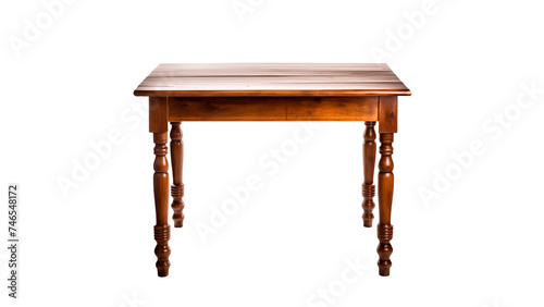 Wooden table cut out. Isolated table on transparent background © yLemon