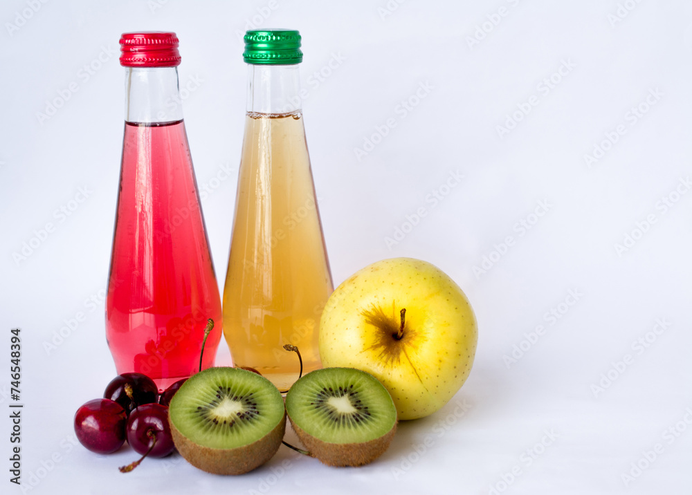 Fuit Juices Bottle Apple, Kiwi, And Cherry Fuit Juices Bottle Apple, Kiwi, And Cherry