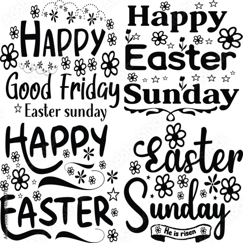 Happy Easter Bundle design, Christian Easter Bundle, Easter Bunny, Retro Easter Cut Files Cricut, Good for Happy Easter tshirt design