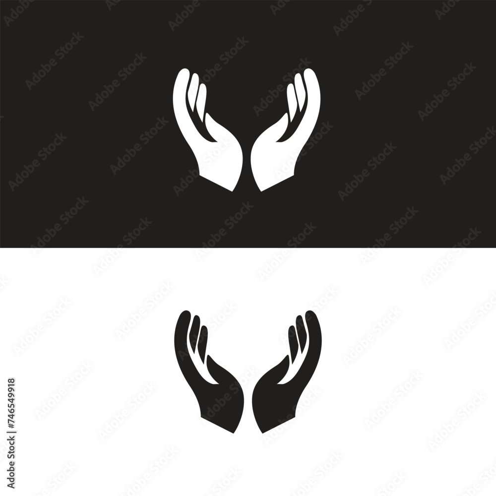 Fototapeta premium Pray icon vector. Hands folded in prayer line icon. Outline hands folded in prayer vector icon. Designed for web and app design interfaces.