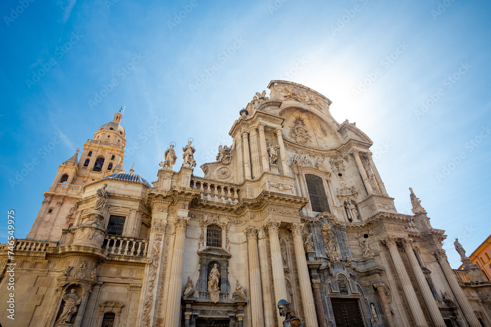 Cathedral of Murcia, Spain. Blue sky	