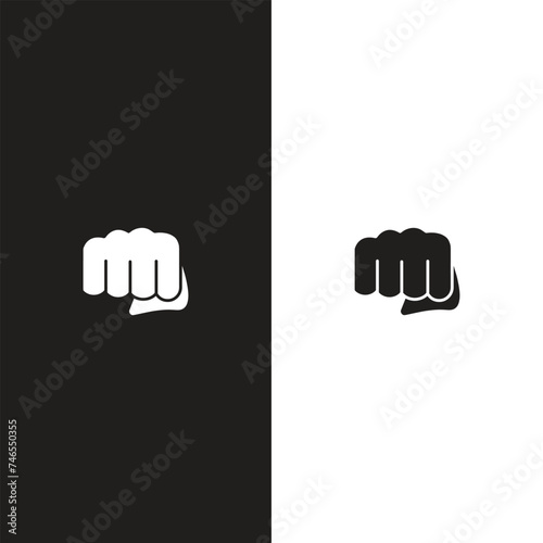 Powerful punch with impact or knockout flat vector icon for fighting apps and websites
