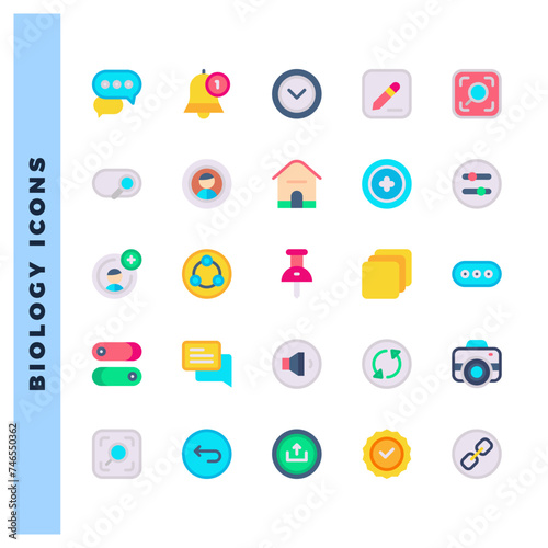 25 Social Media (Pintrest) Flat icons pack. vector illustration.