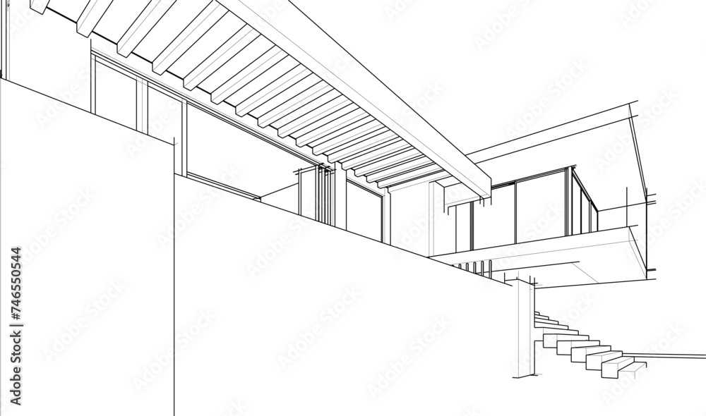 architectural sketch of house architectural sketch of house