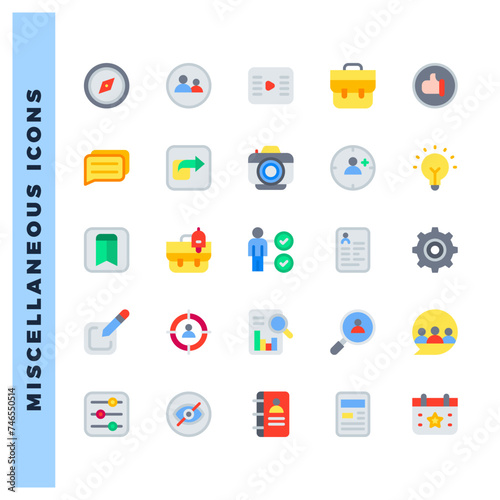 25 social Media (Linkdin) Flat icons pack. vector illustration.