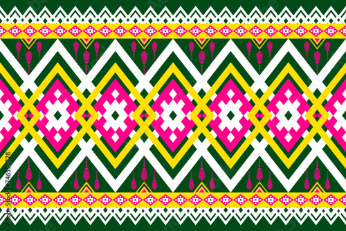 Geometric seamless ethnic pattern. Geometric ethnic pattern can be used in fabric design for clothes  wrapping  textile  embroidery  carpet