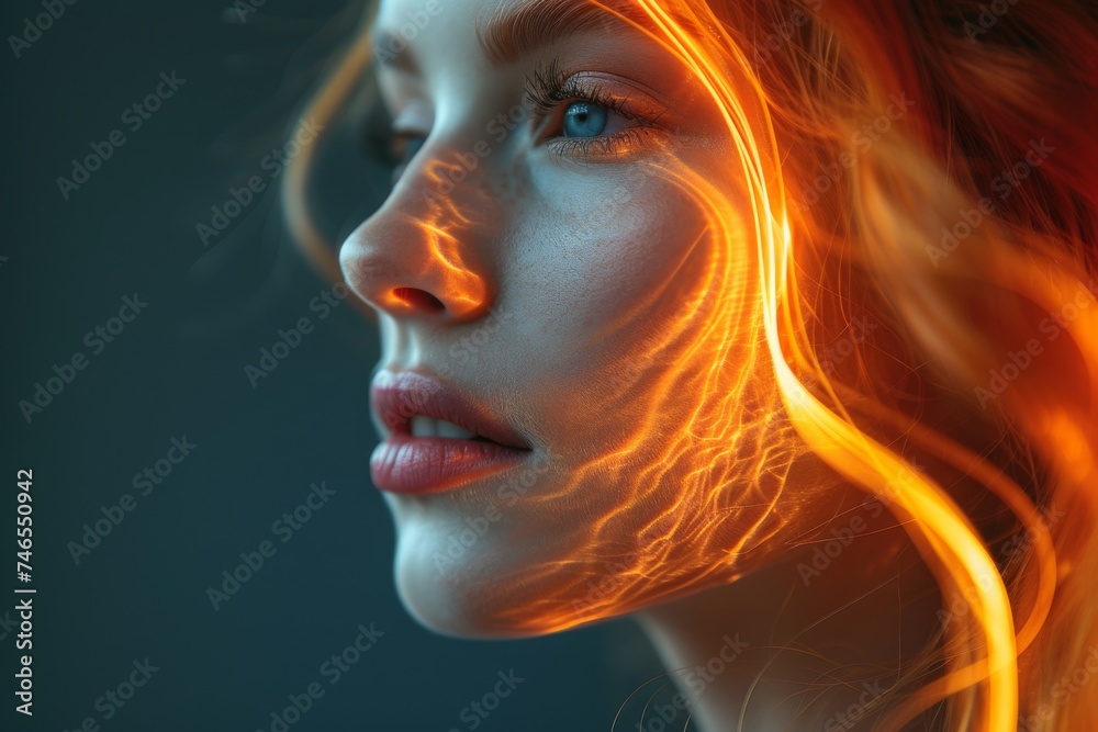 Woman With Red Hair and Blue Eyes Woman With Red Hair and Blue Eyes